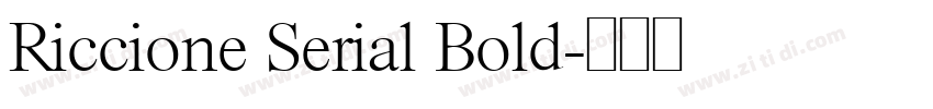 Riccione Serial Bold字体转换 Riccione Serial Bold字体转换